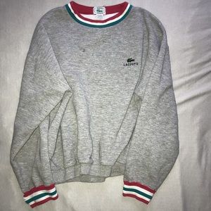 lacoste grey vintage sweatshirt